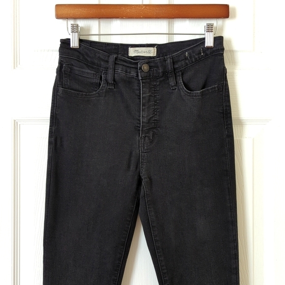 Madewell Roadtripper Classic High Waisted Ankle Cropped Skinny Jeans Black 26 - Picture 2 of 16